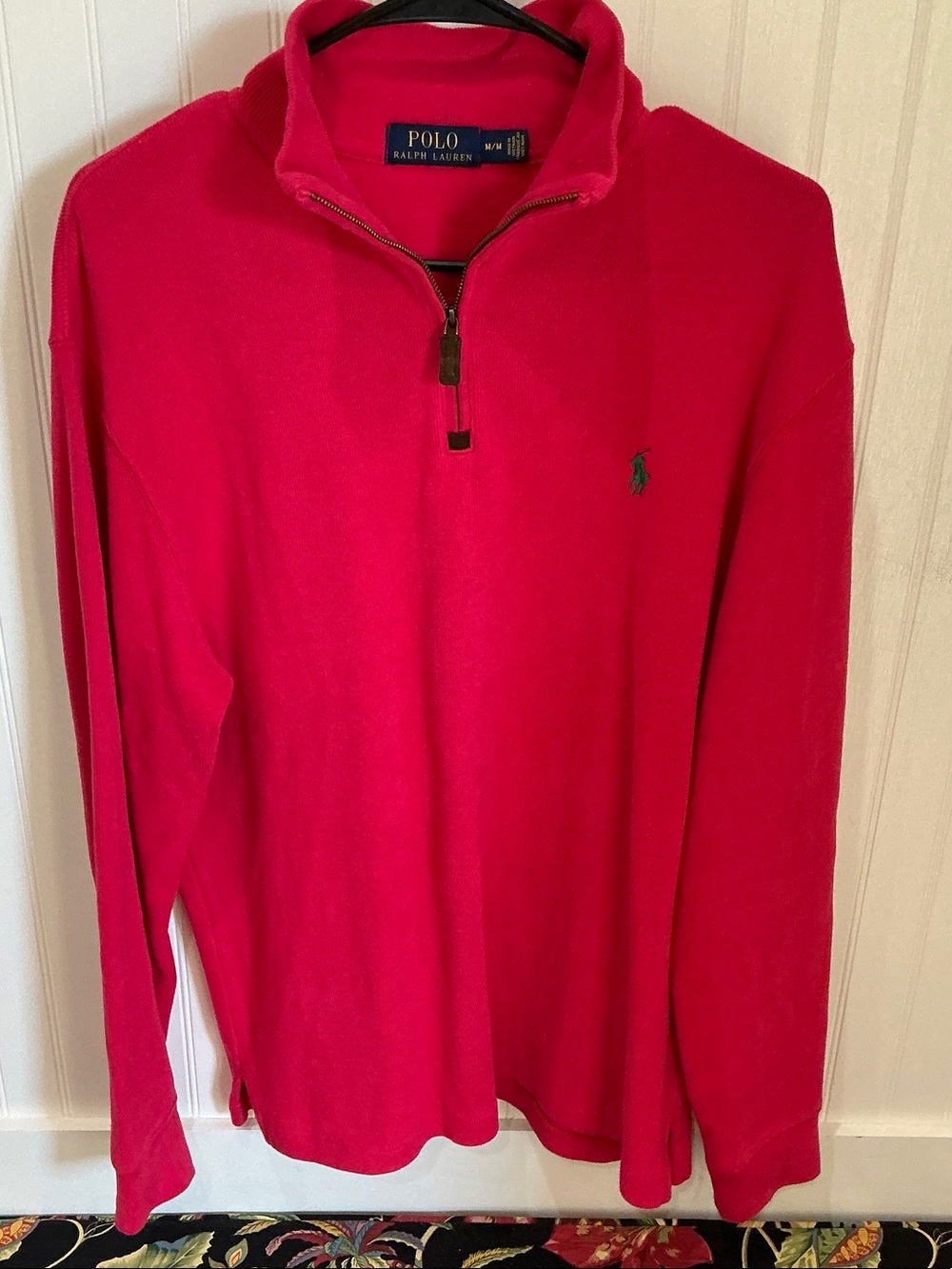 Ralph Lauren Pink Zip Pullover Sweatshirt
